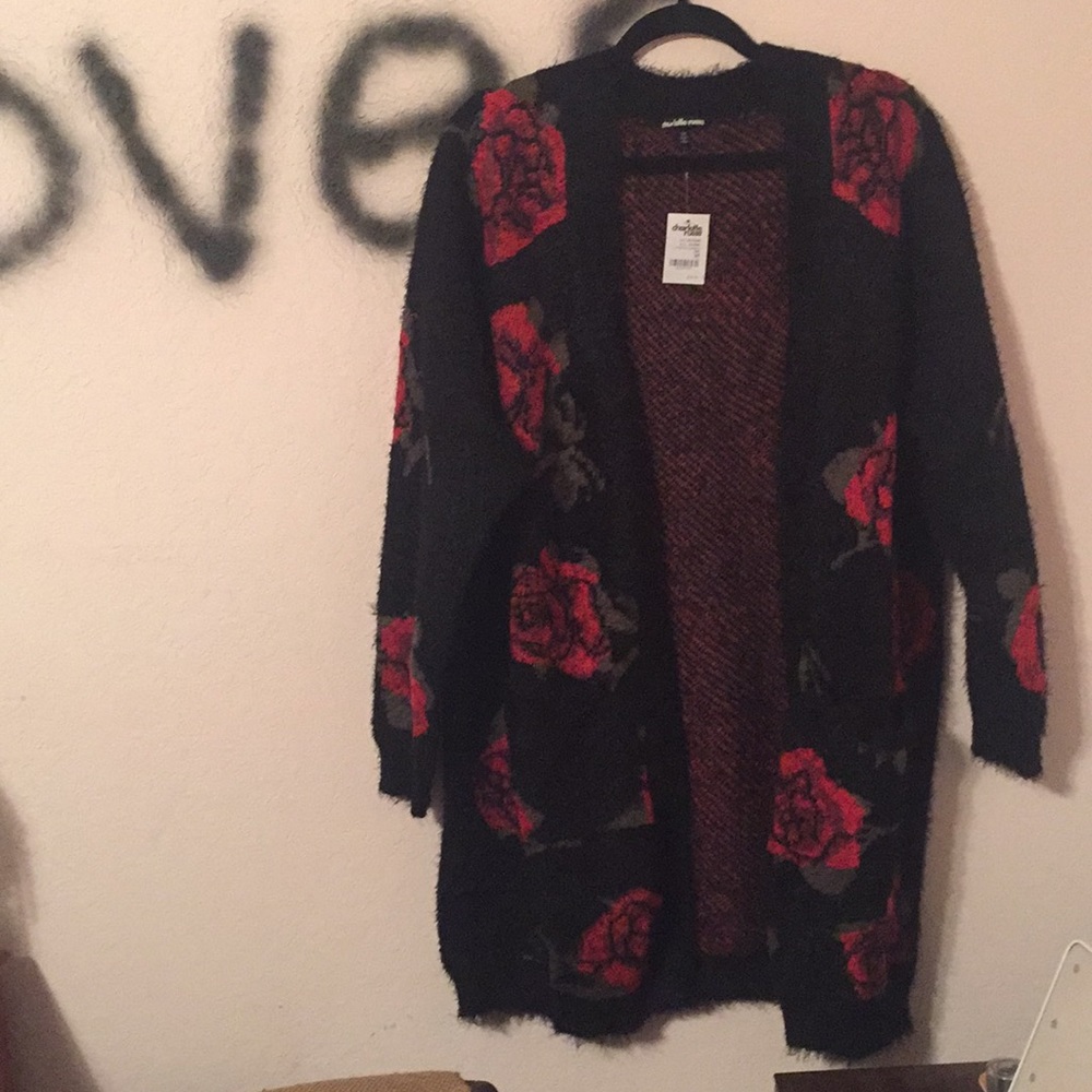 Lowest Price Fuzzy Rose Sweater